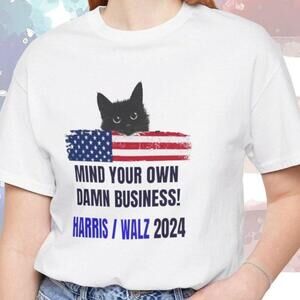 Cat Lady Mind Your Business Political Meme Unisex T-Shirt